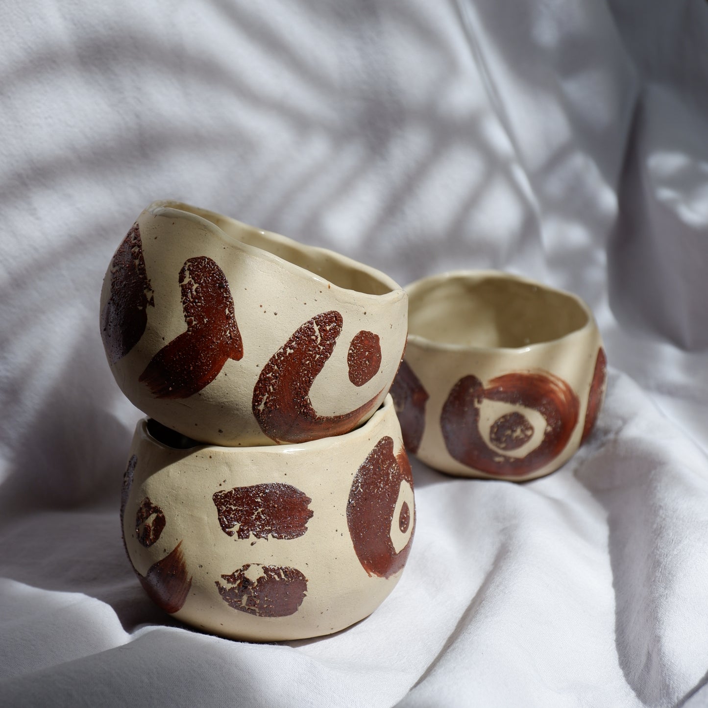 Ceremonial cups decorated with wild clay