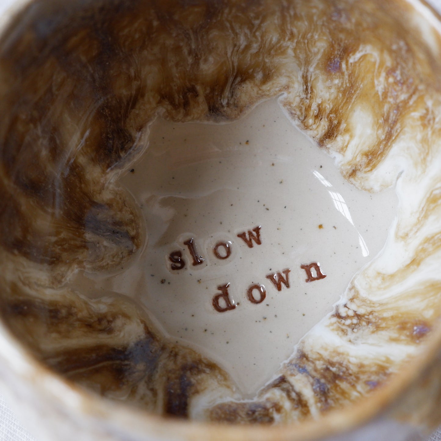 Slow down // ceremonial mug