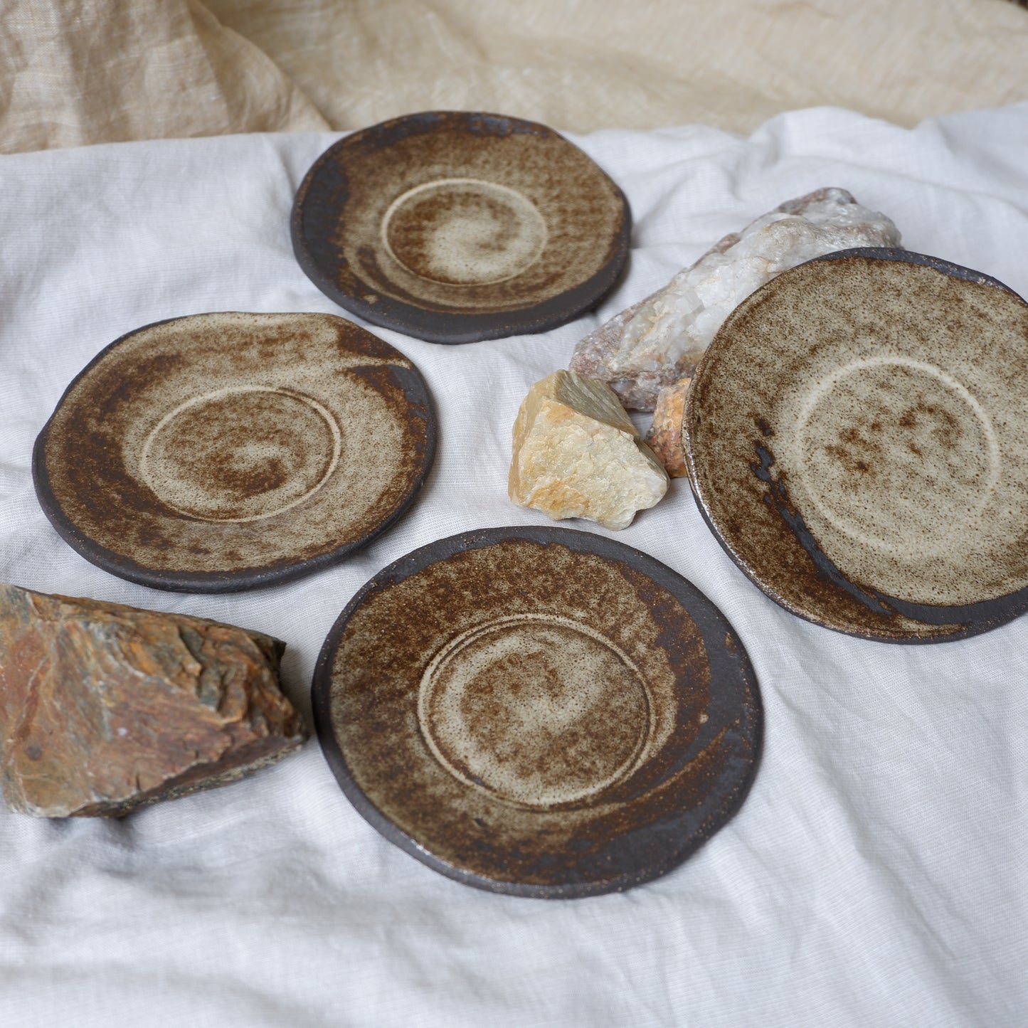 Rooted Collection // Brown Clay Saucers