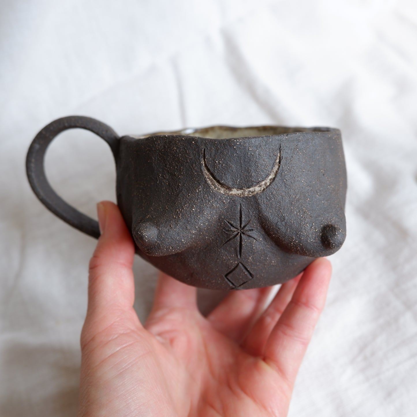 Rooted Collection // Carved tattoo mug / symbolizes belonging and protection