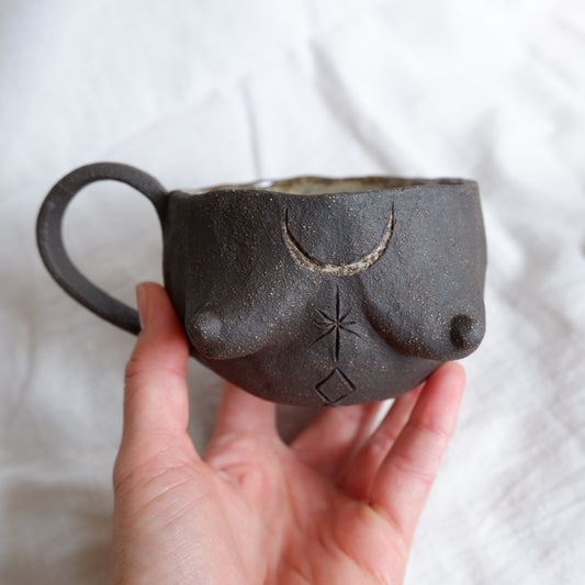 Rooted Collection // Carved tattoo mug / symbolizes belonging and protection