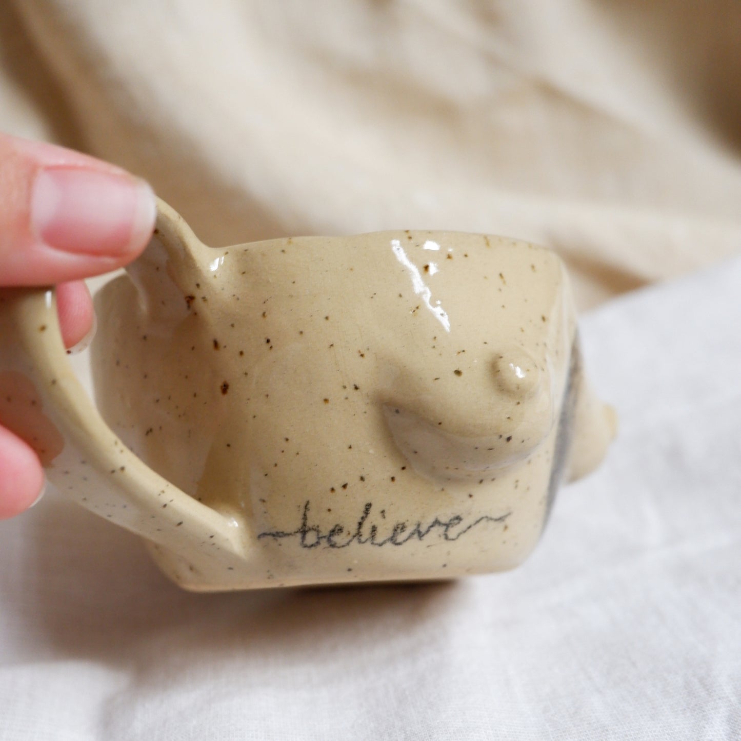 Hand-Drawn Tattoo Mug // Believe