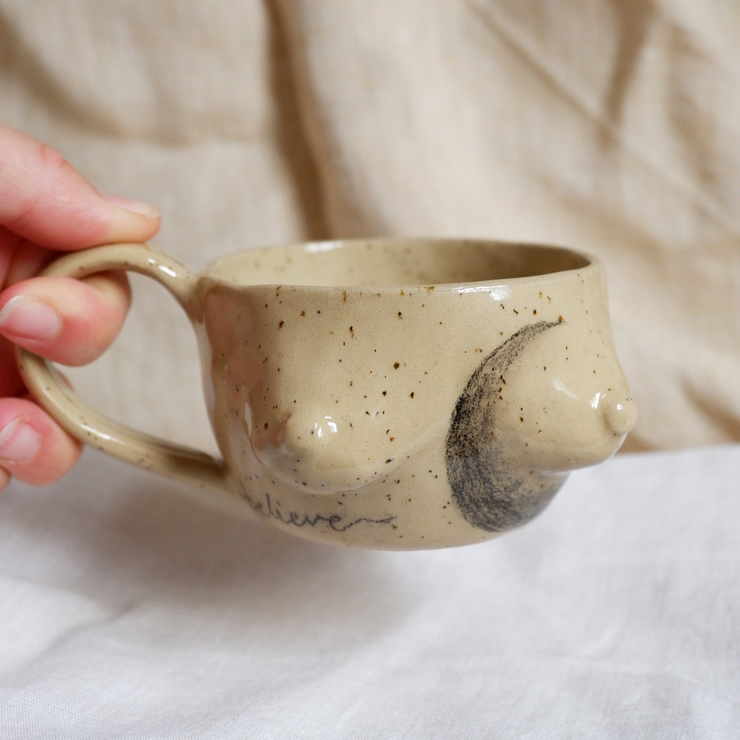 Hand-Drawn Tattoo Mug // Believe