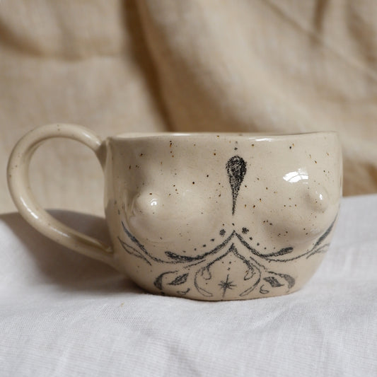 Hand-Drawn Tattoo Mug // Strength
