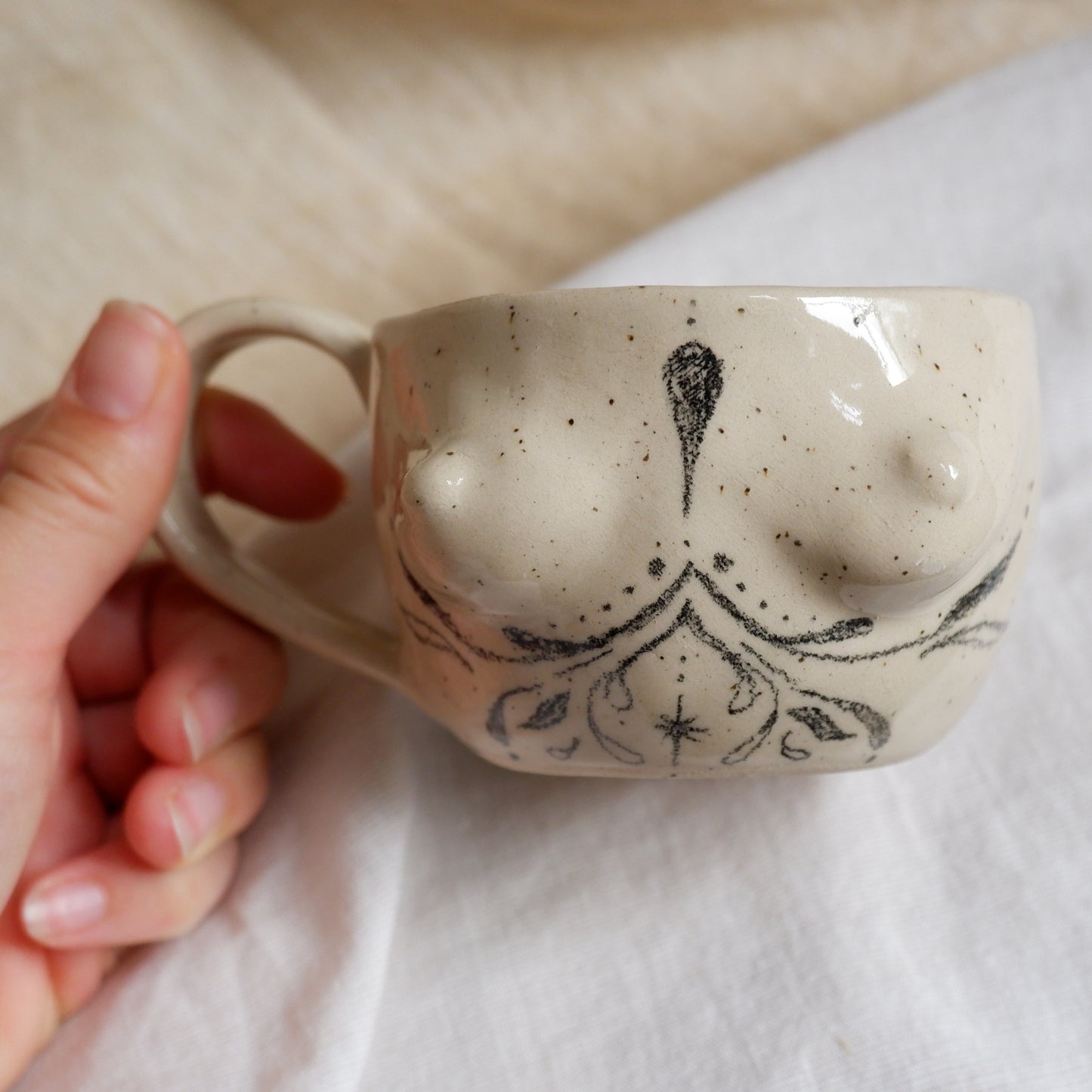 Hand-Drawn Tattoo Mug // Strength