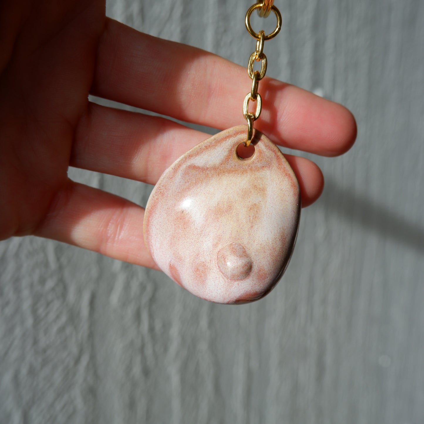 Empowerment ceramic keychain