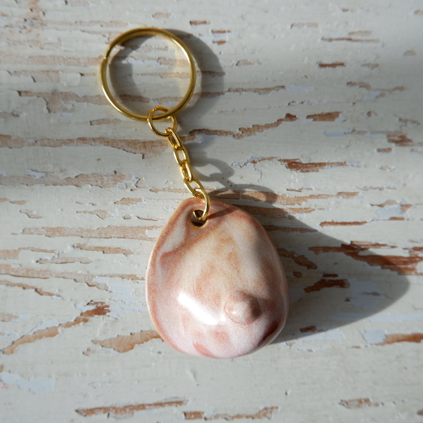 Empowerment ceramic keychain