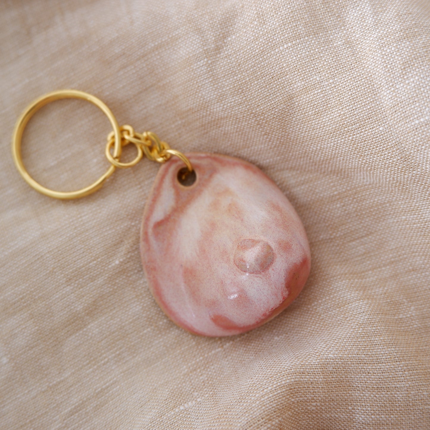 Empowerment ceramic keychain