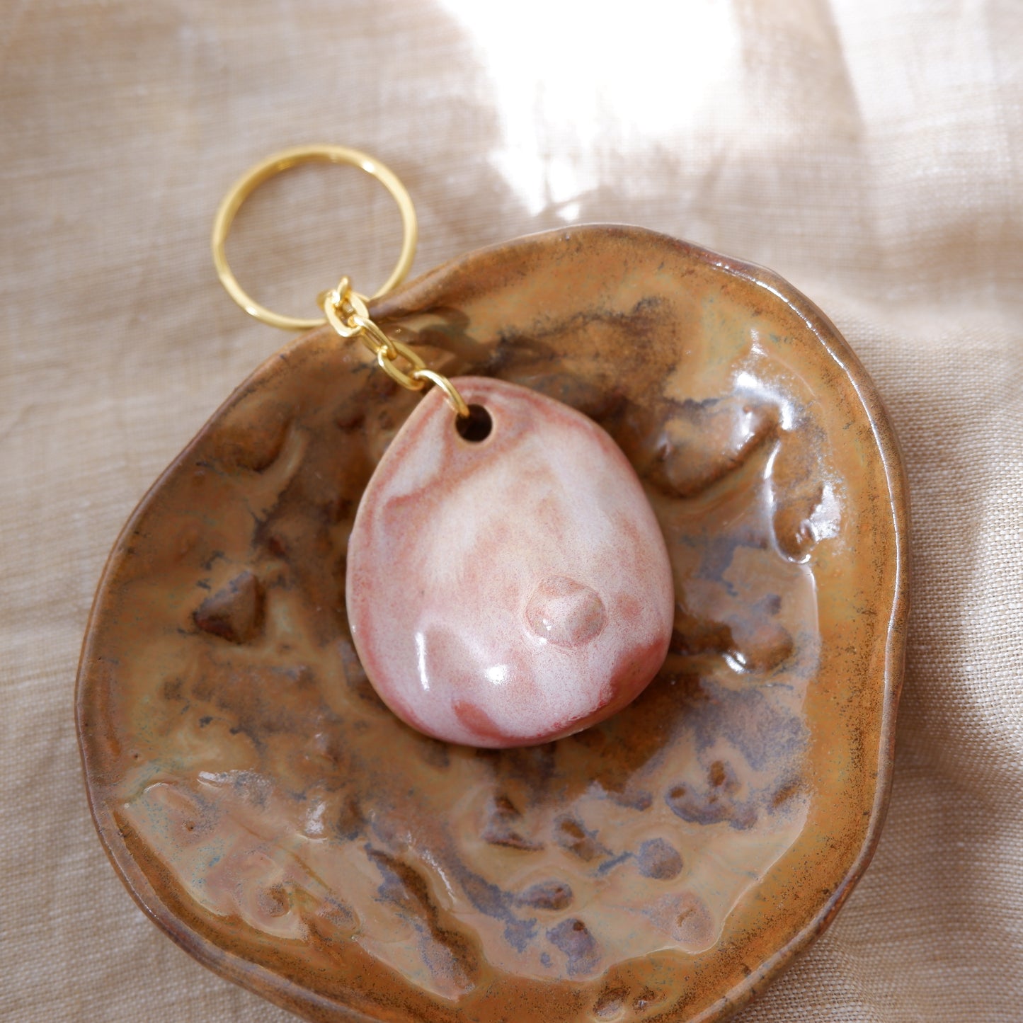 Empowerment ceramic keychain