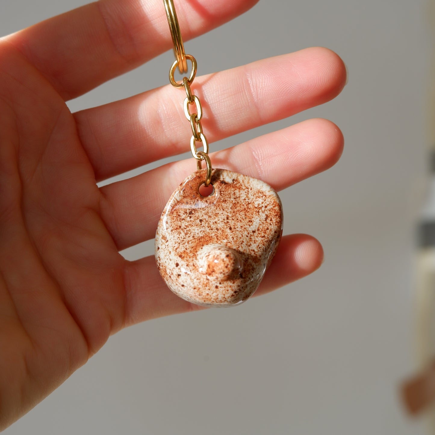 Empowerment ceramic keychain