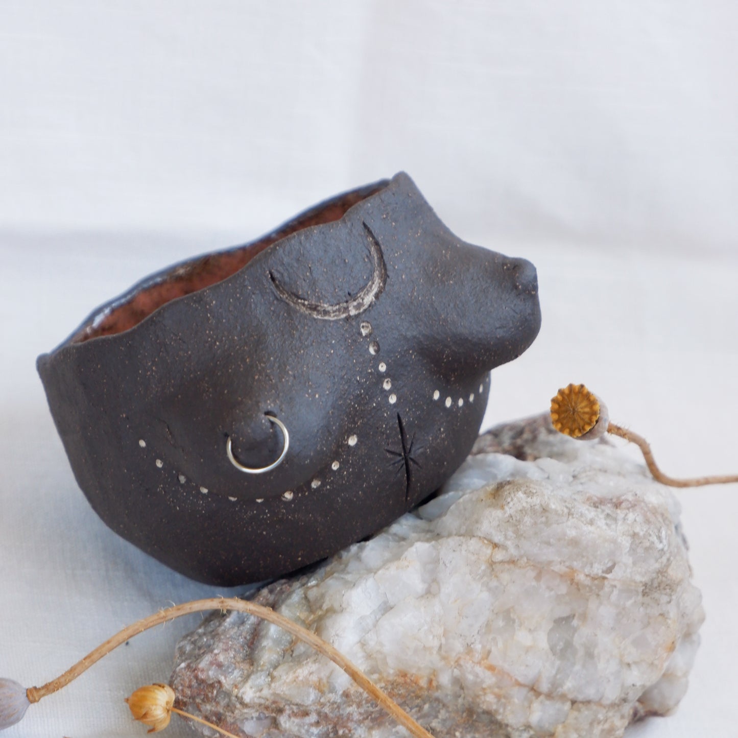 Rooted Collection // Carved tattoo mug / symbolizes reflection and connection