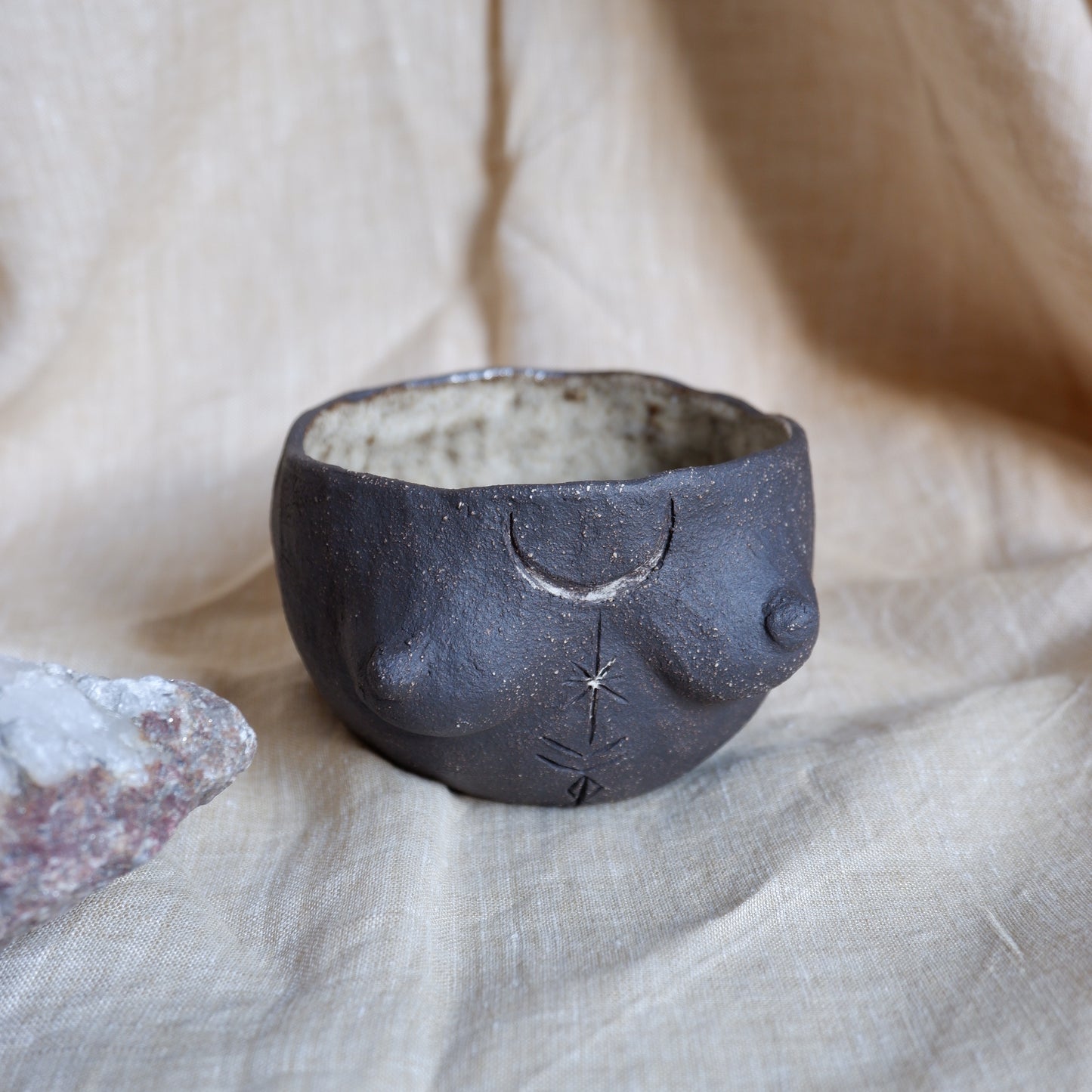 Rooted Collection // Carved tattoo mug / symbolizes guidance and movement