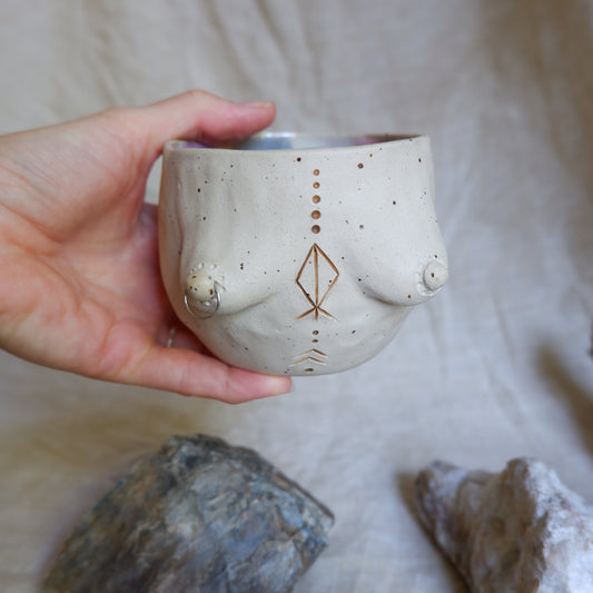 Rooted Collection - Pierced mug of Creativity & Journey