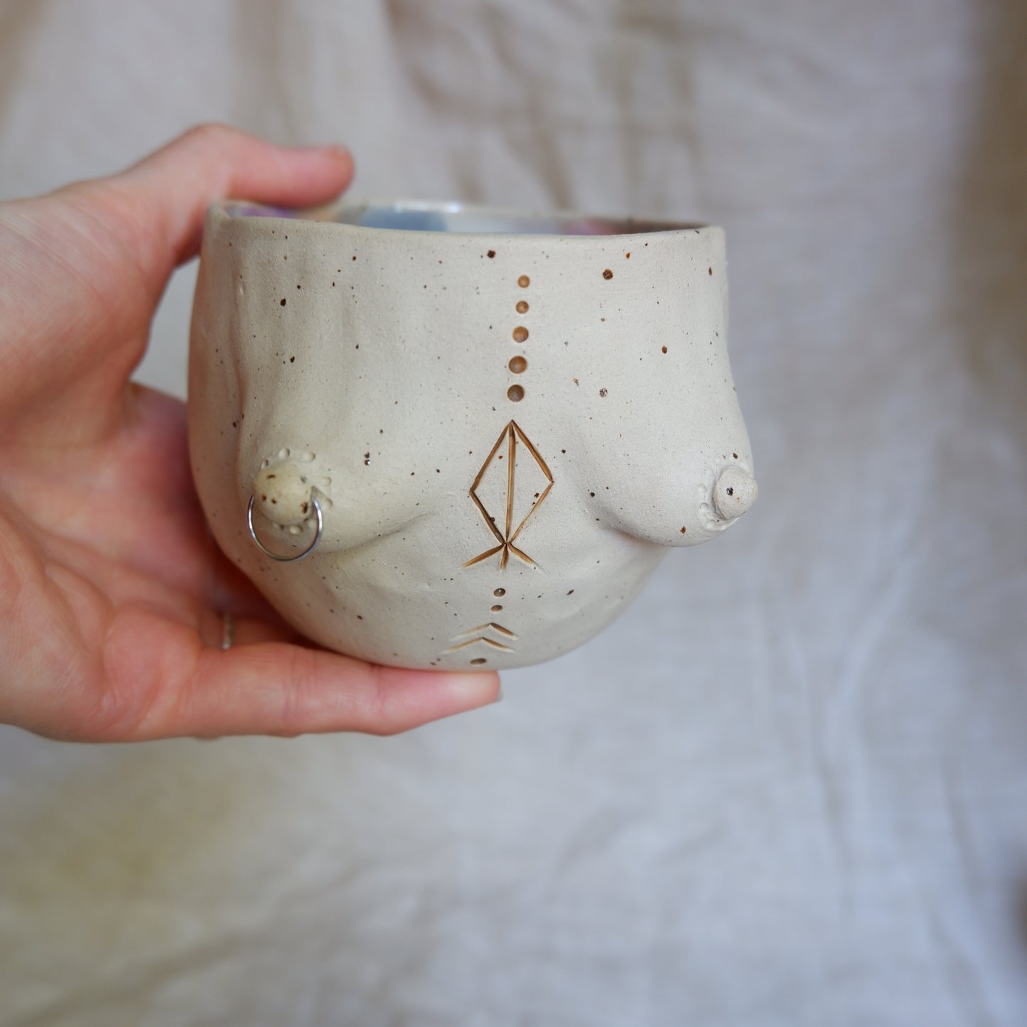 Rooted Collection - Pierced mug of Creativity & Journey