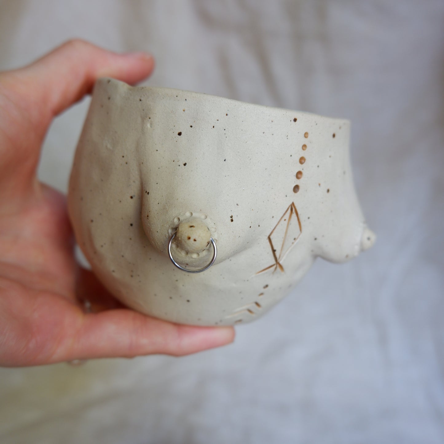 Rooted Collection - Pierced mug of Creativity & Journey