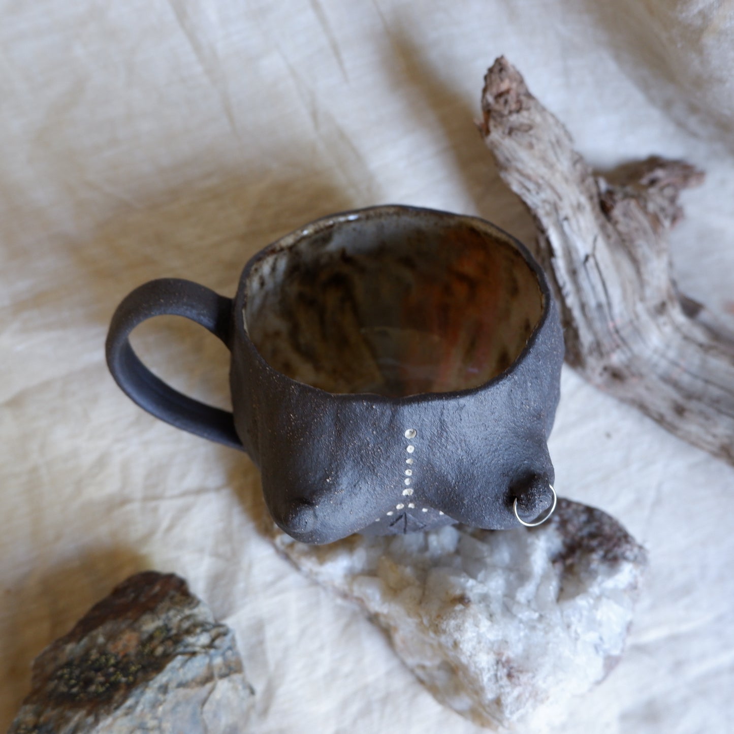 Rooted Collection - Pierced mug of Creativity & Journey