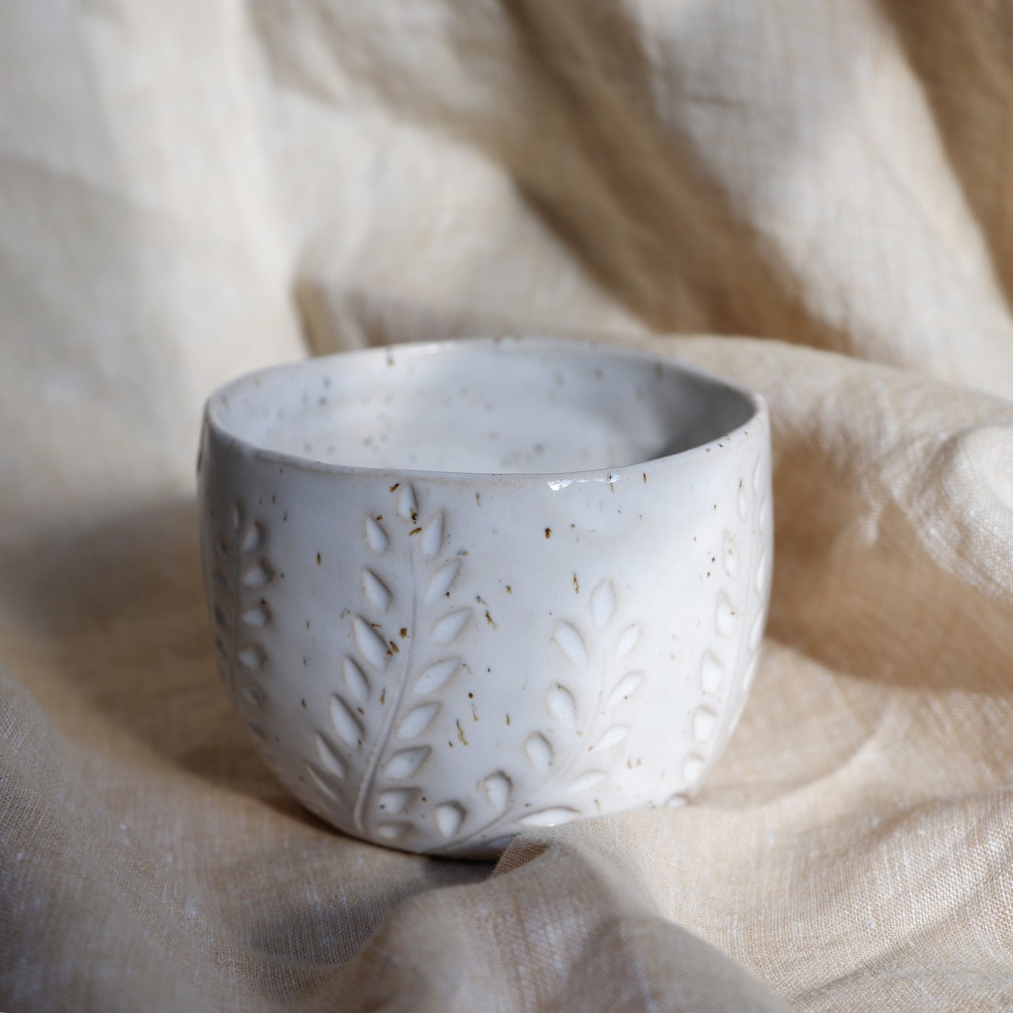 White Botanical Cups