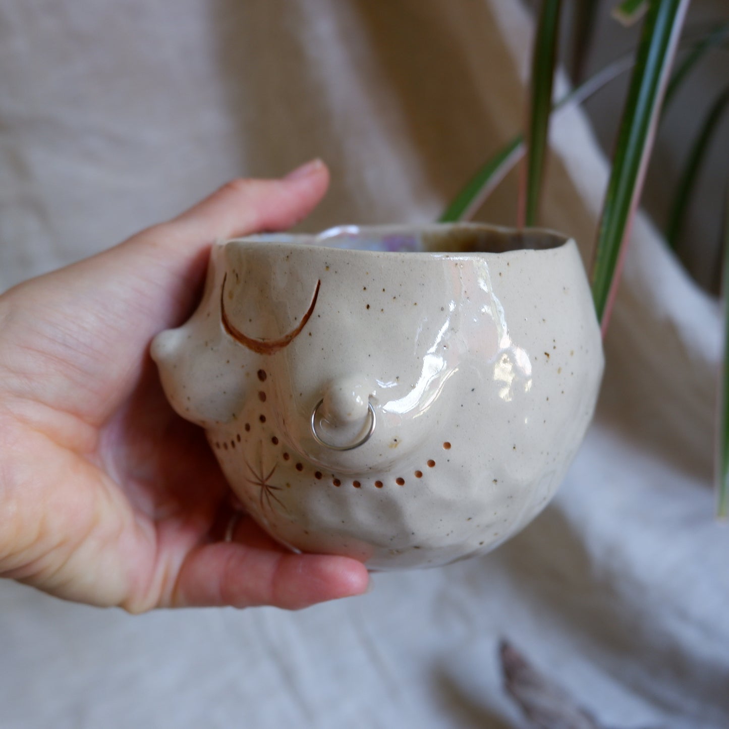 Rooted Collection - Pierced mug of Reflection & Connection
