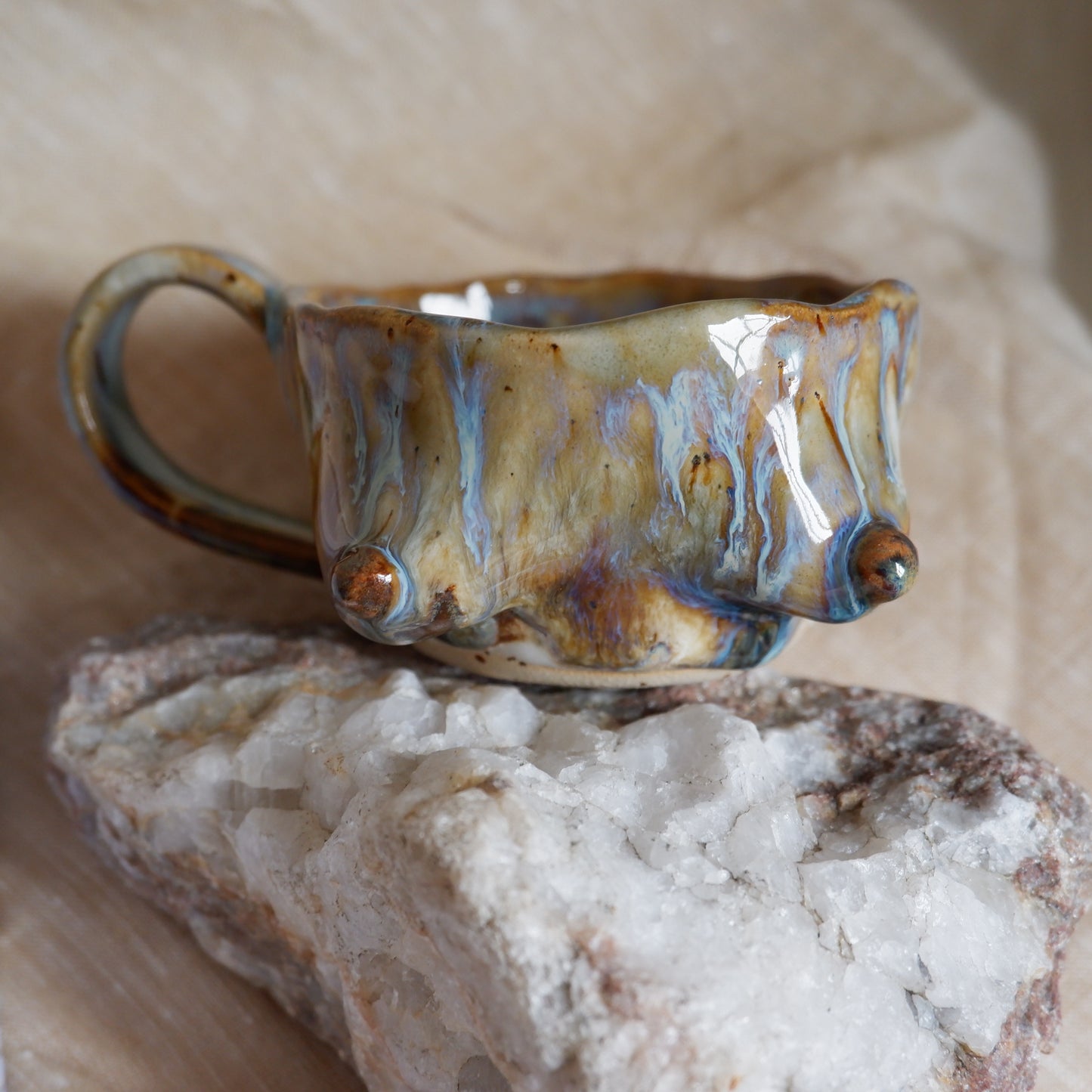 Soft Ember espresso mug / light within