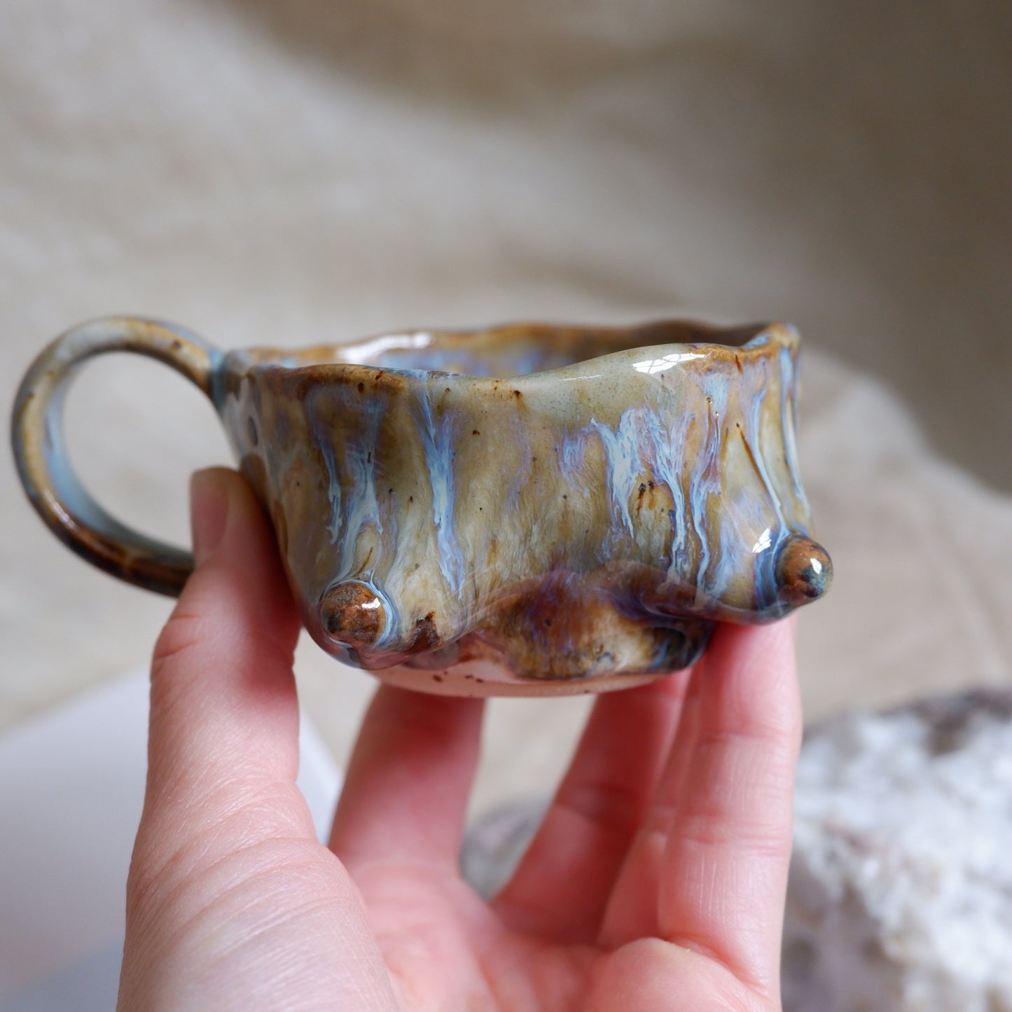 Soft Ember espresso mug / light within