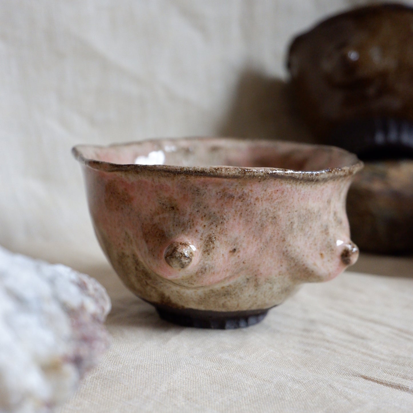 Rooted Collection // Goddess Mug in beige and rose