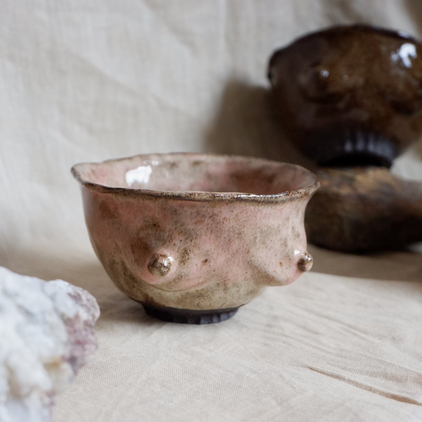 Rooted Collection // Goddess Mug in beige and rose