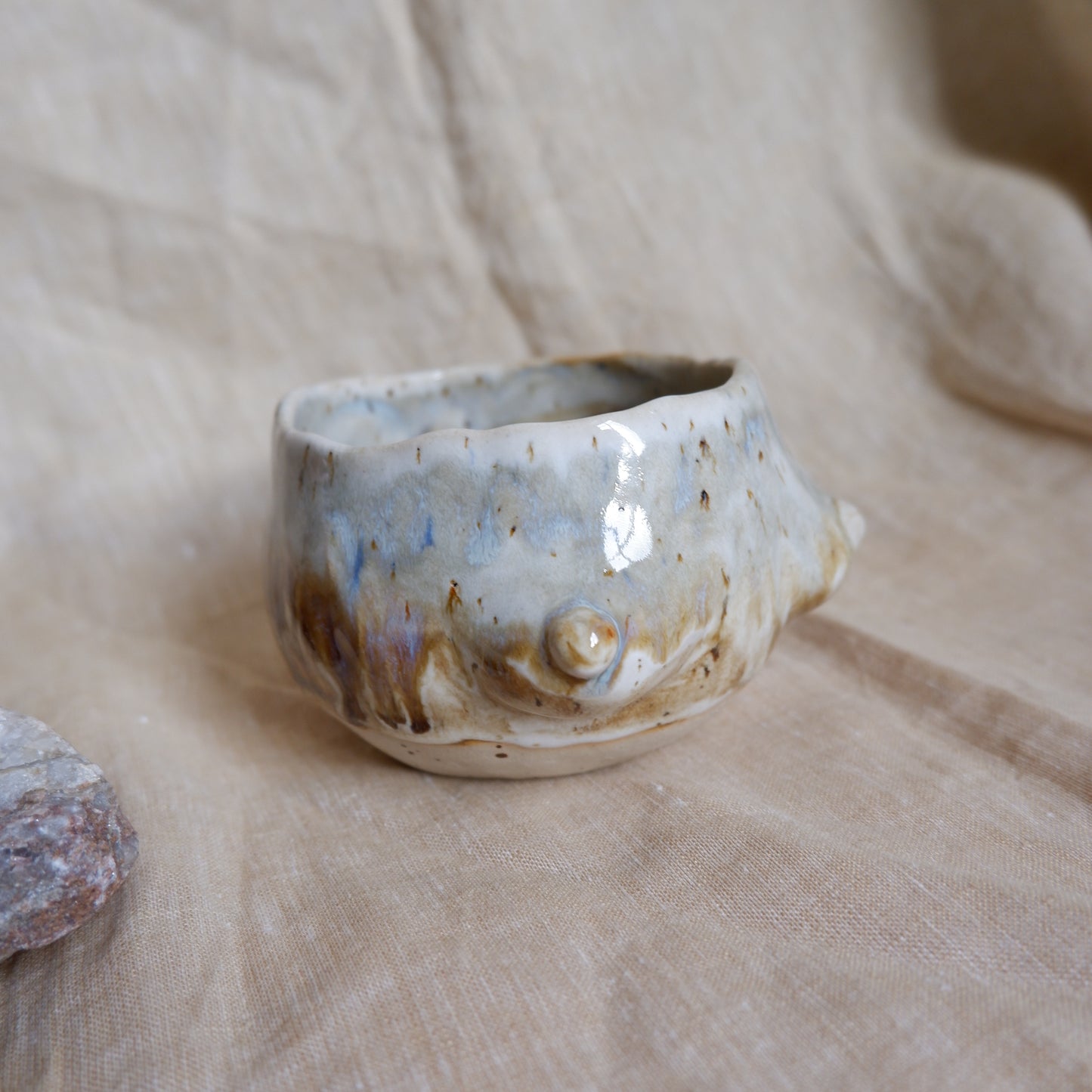 Linen and Leaves Mug / find your calm