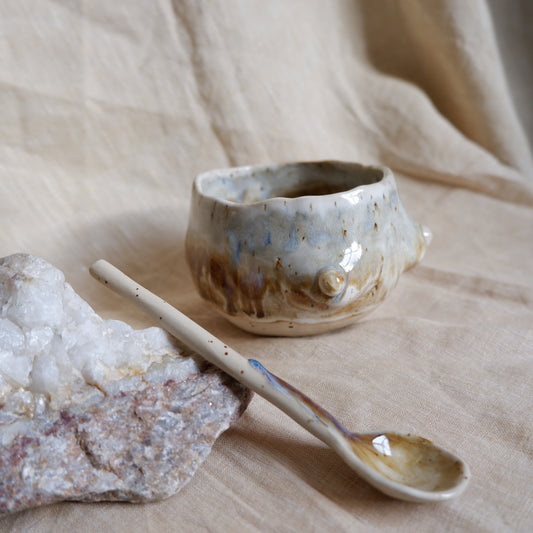 Linen and Leaves Mug / find your calm