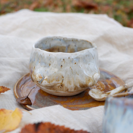 Linen and Leaves Mug / find your calm