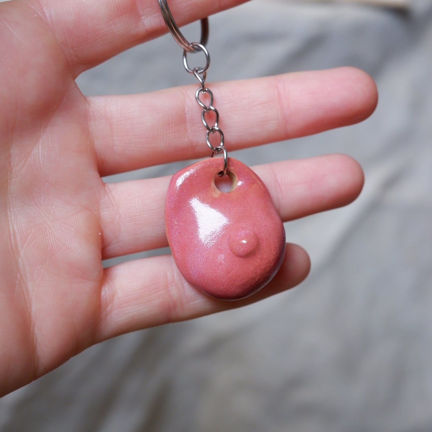 Empowerment ceramic keychain