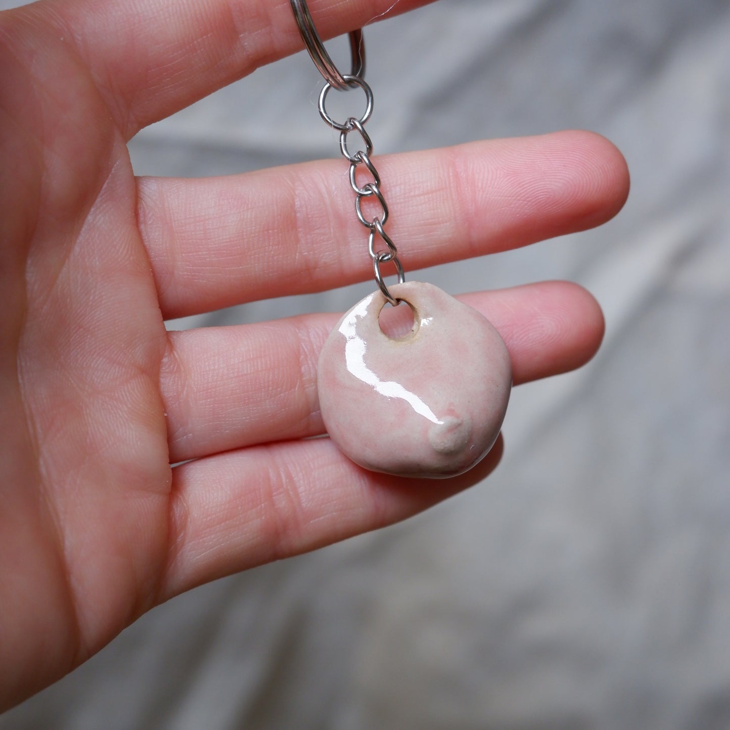 Empowerment ceramic keychain