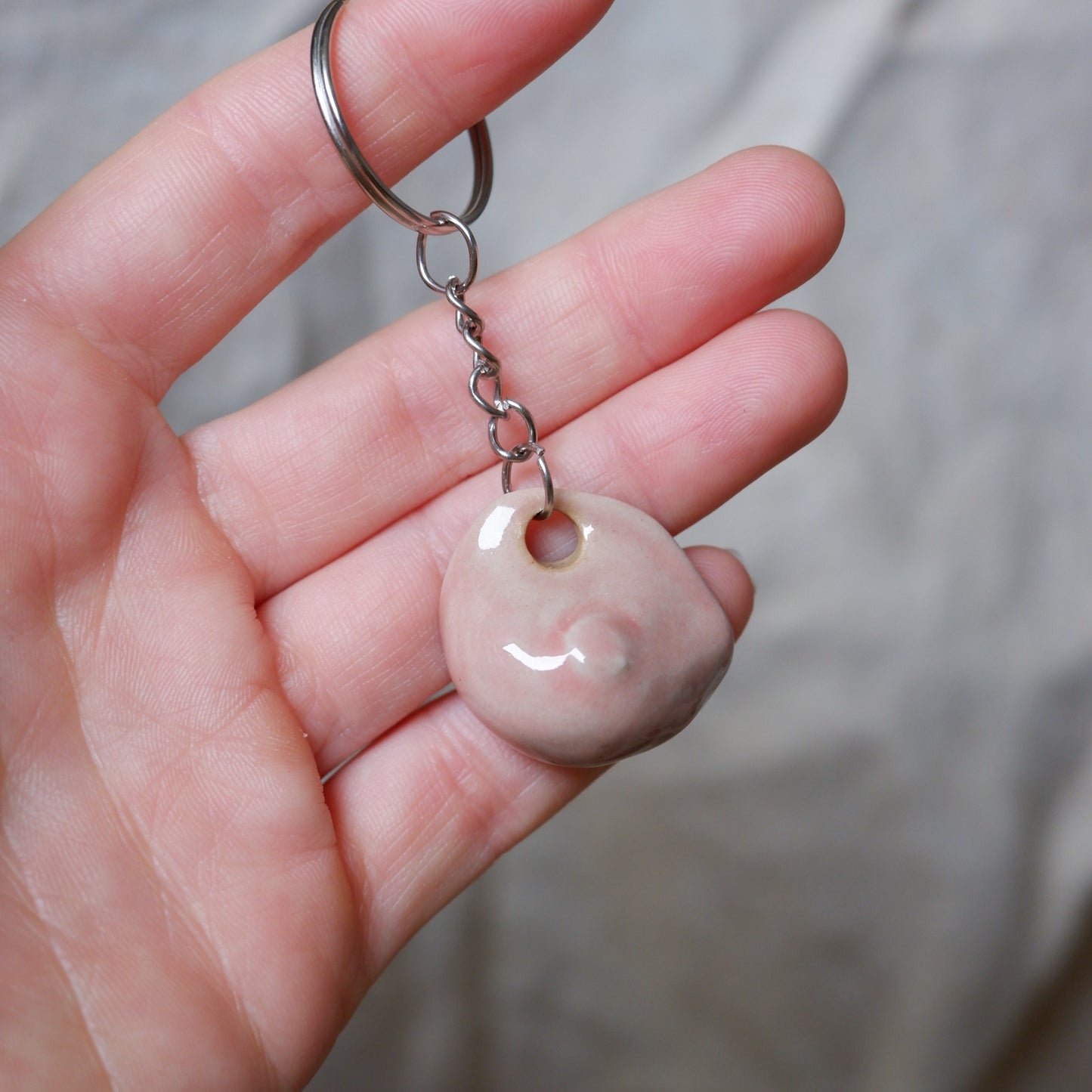 Empowerment ceramic keychain