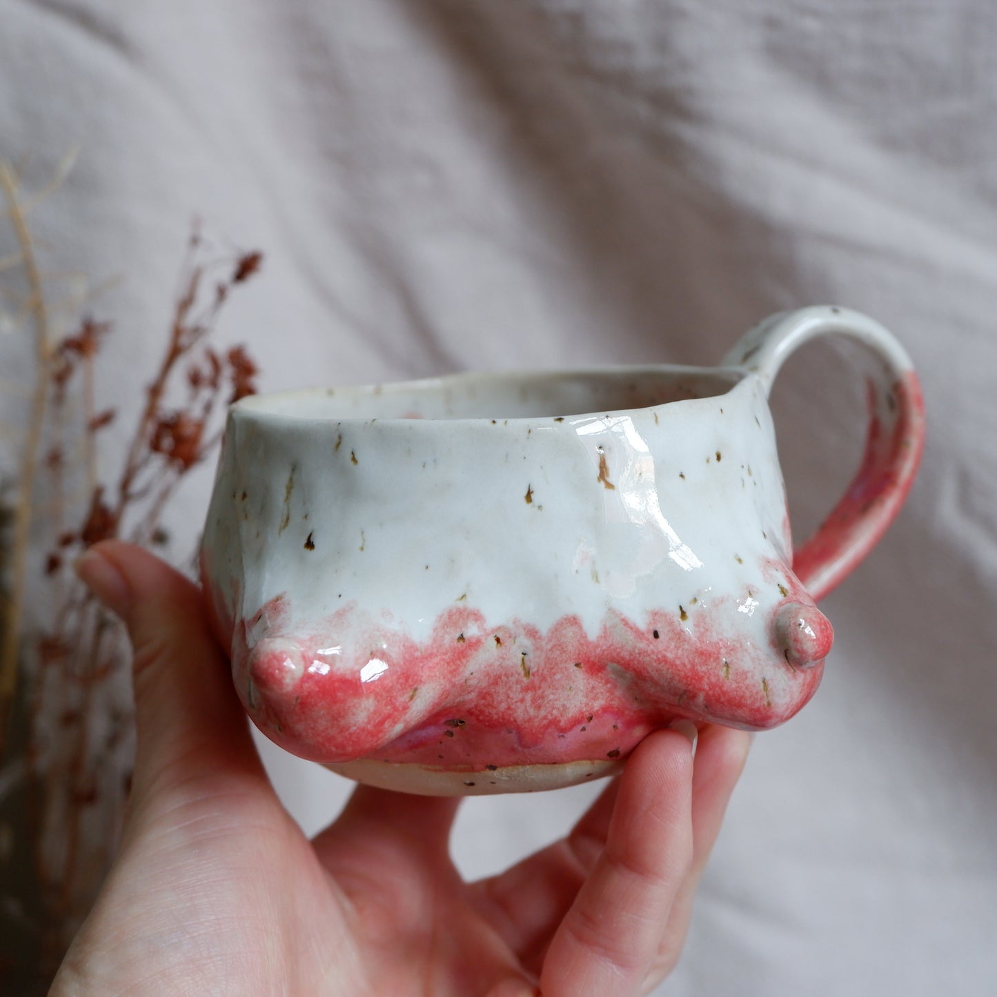 Rose Glow Mug / trust your path (for left-handed)