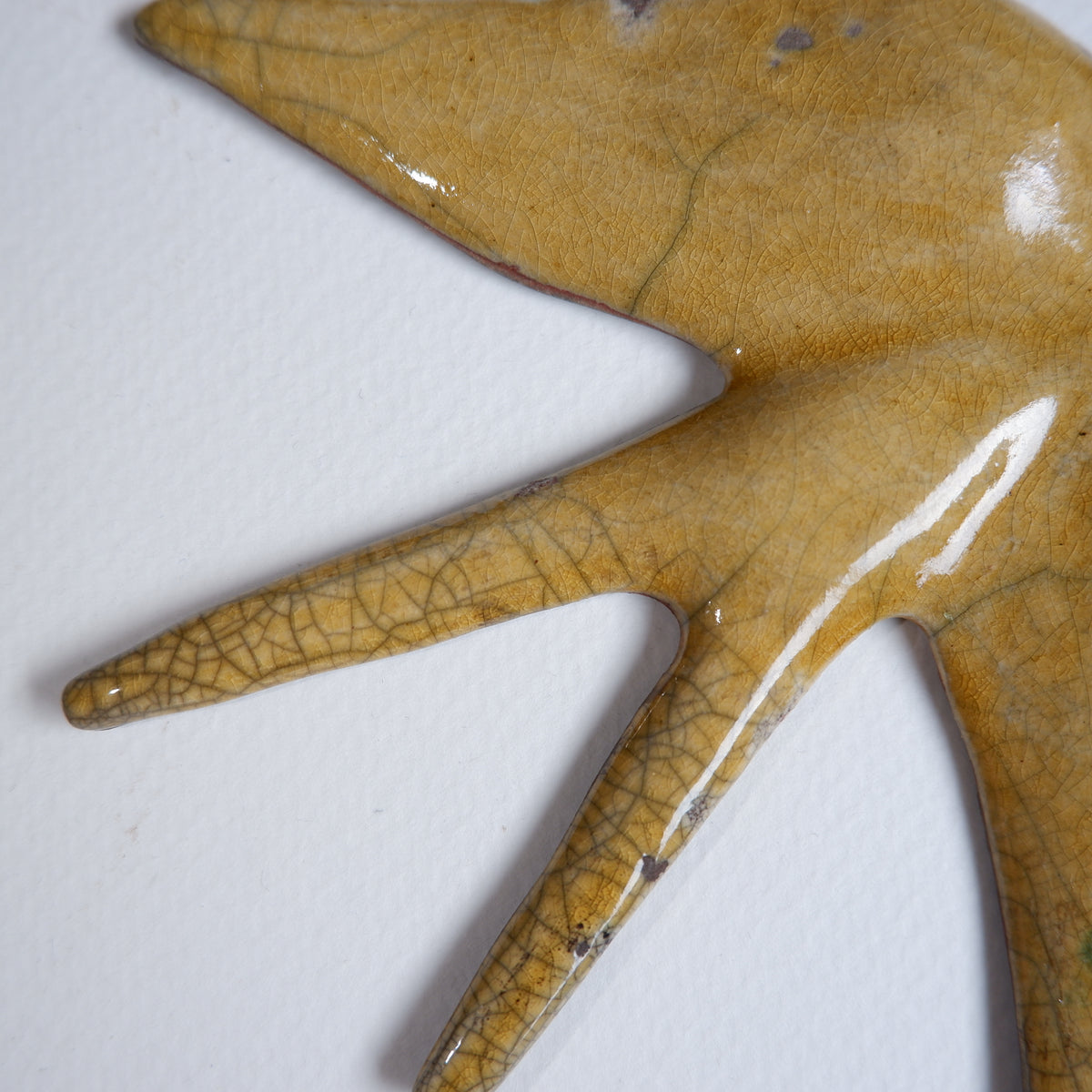 Swallow no.32 / raku fired wall sculpture