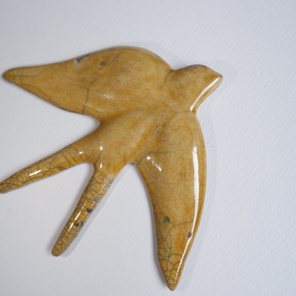 Swallow no.32 / raku fired wall sculpture