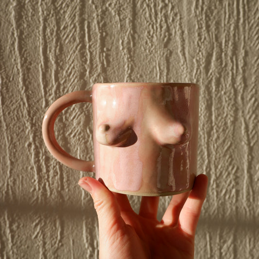 Vintage mug // rose stripes