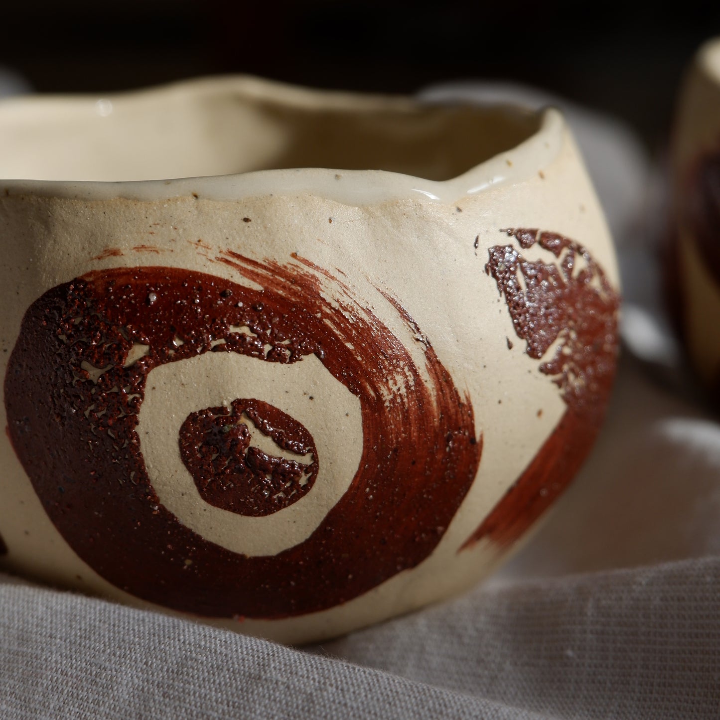 Ceremonial cups decorated with wild clay