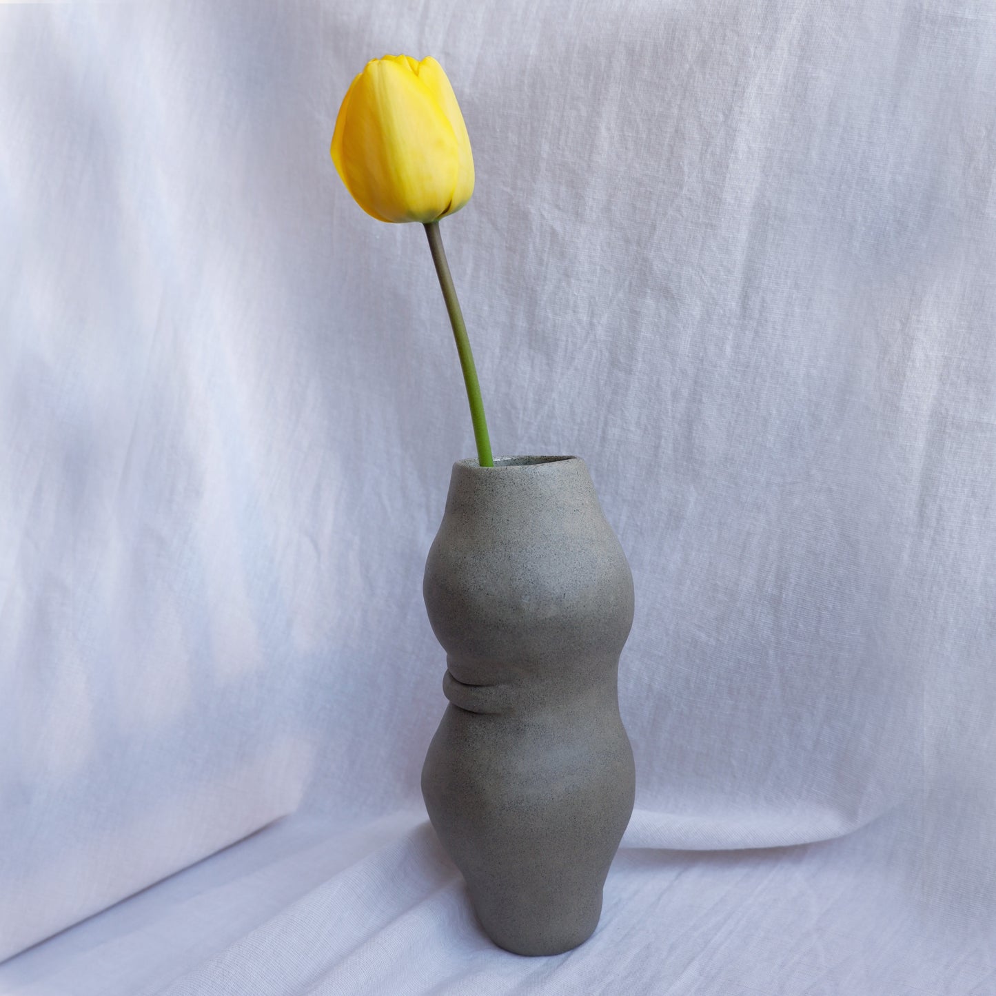 Sculptural vase Woman in Gray