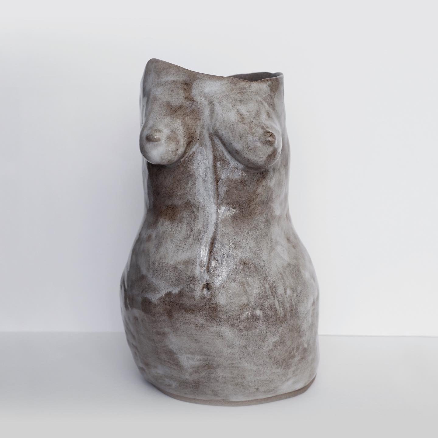 Gray sculptural vase Woman