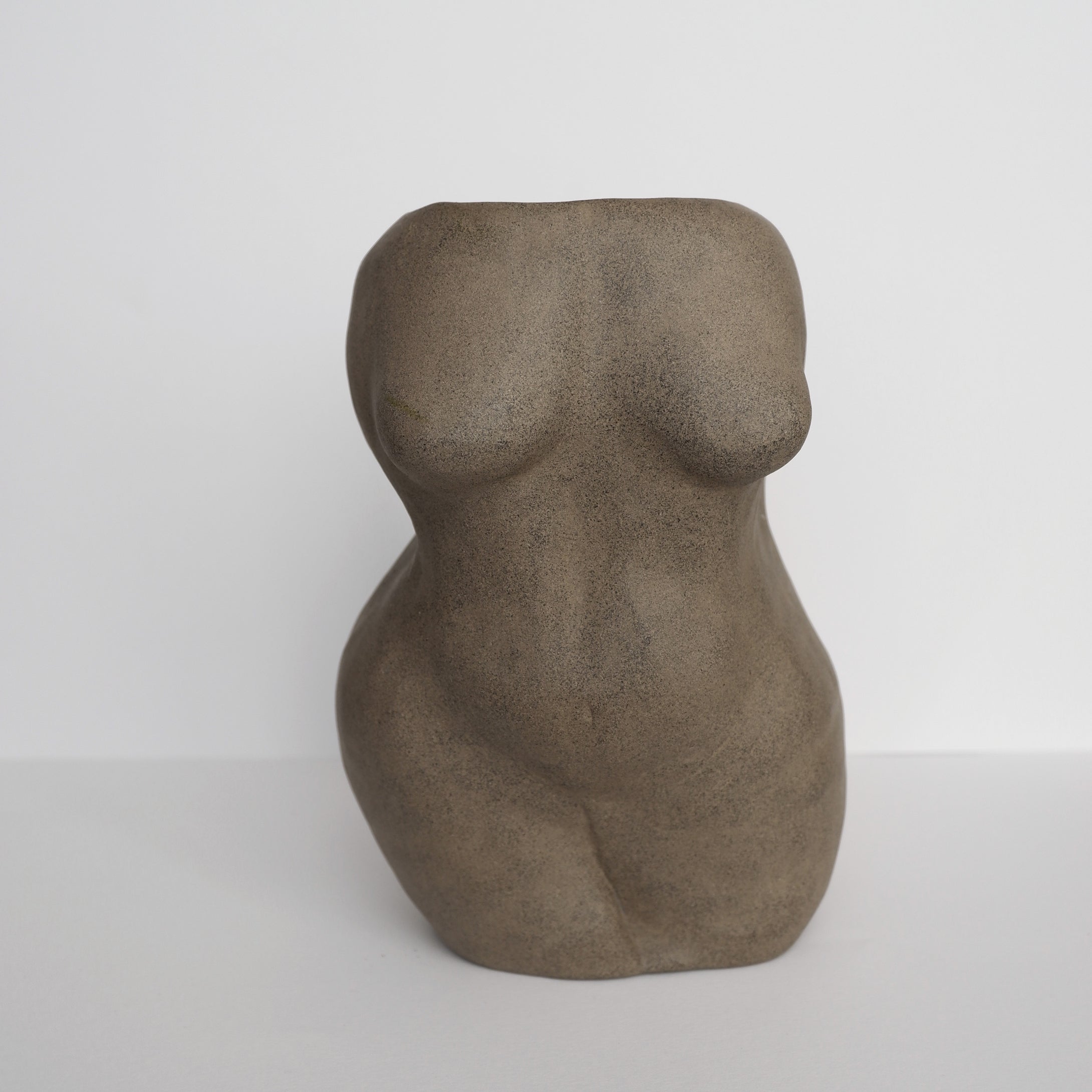 Gray sculptural vase Woman No.2
